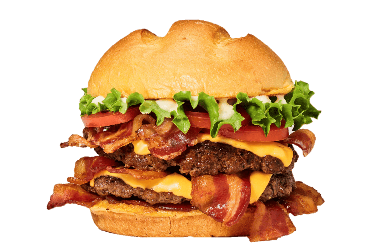 Picture of a Double Bacon Smashburger.