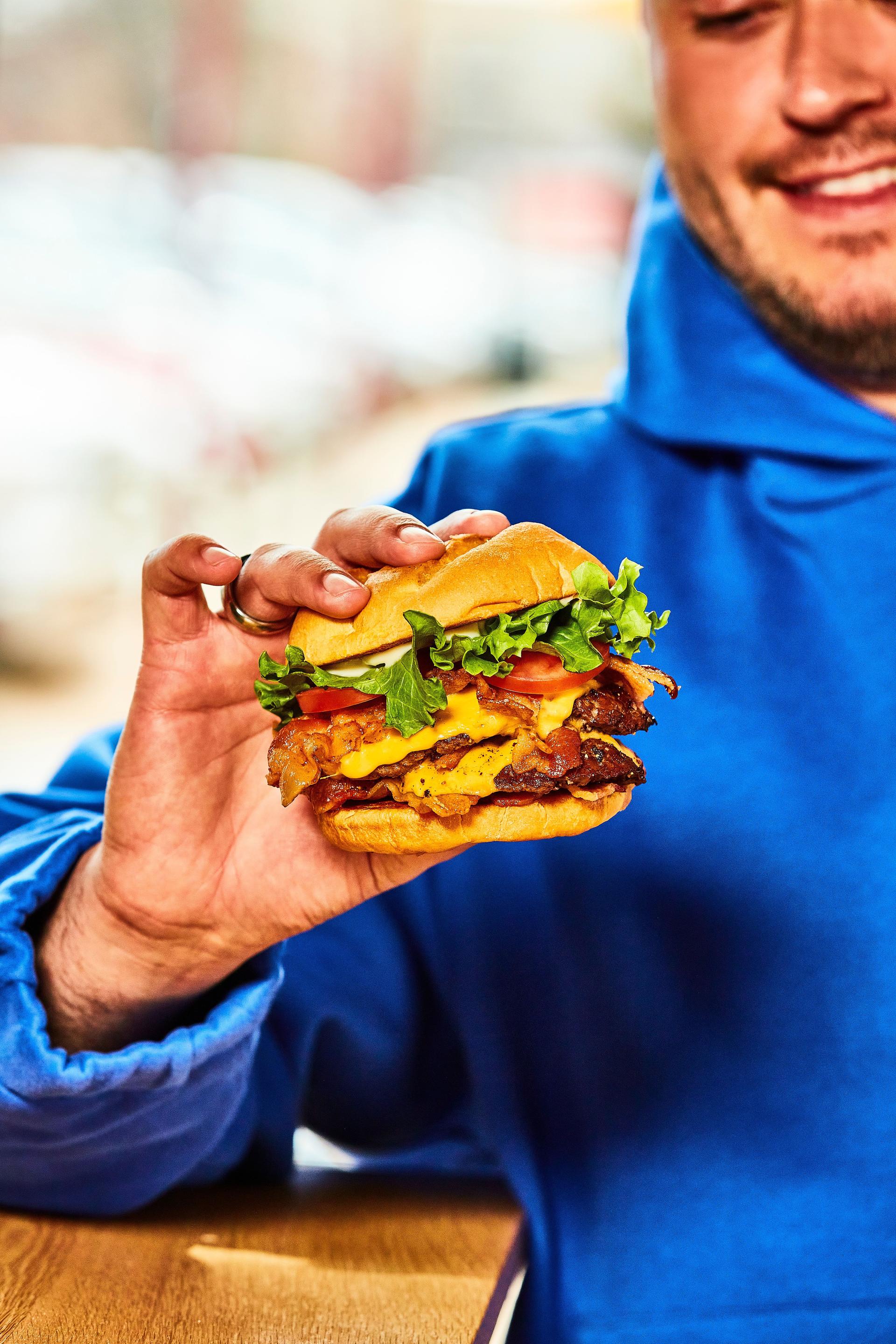 Our Double Bacon Smashburger is seared to perfection